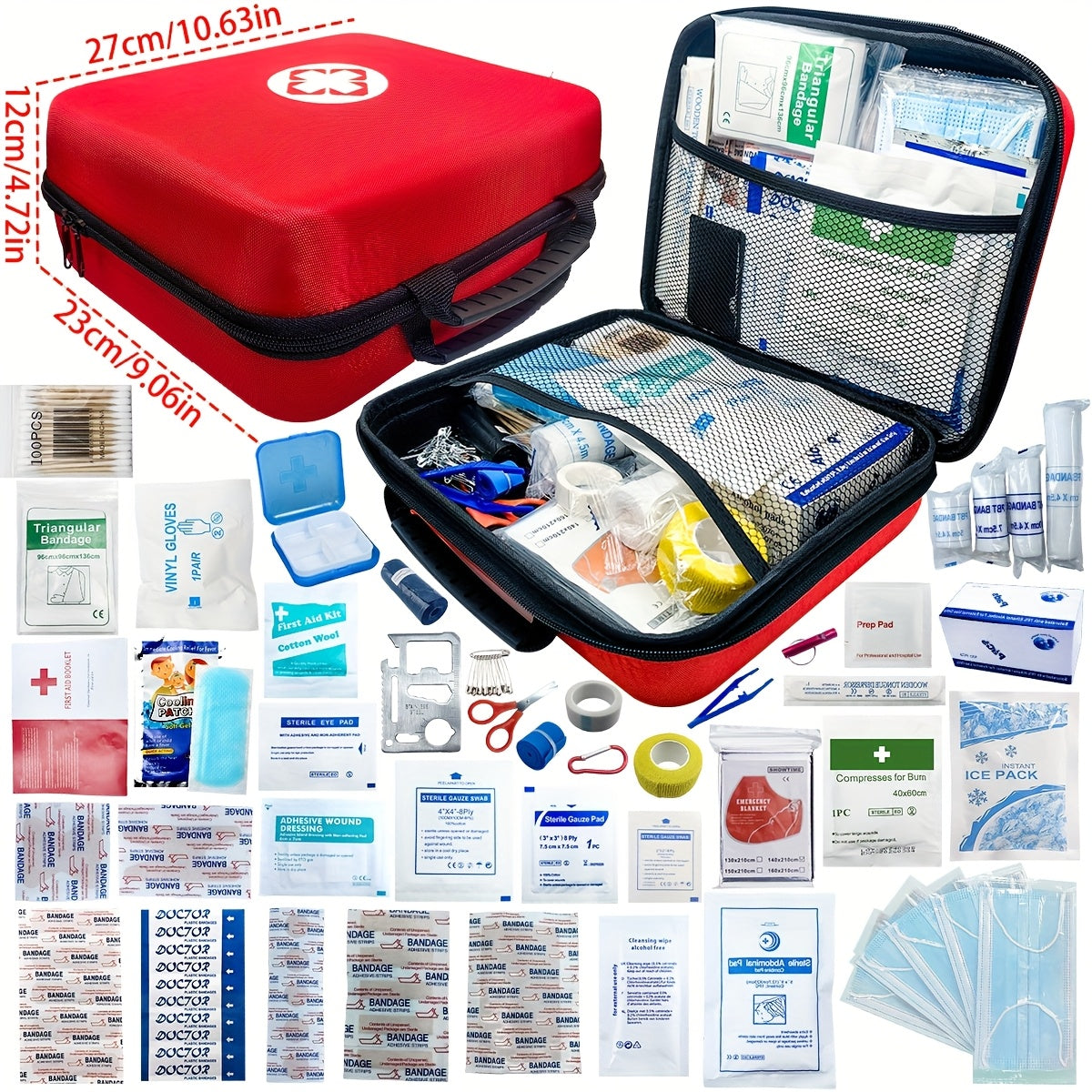 344/738/1030-in-1 Multifunctional Portable Emergency Kit, a must-have for homes, offices, school dorms, and car travel with large capacity! The perfect thoughtful gift for loved ones, friends, colleagues, or your husband to prepare for natural disasters