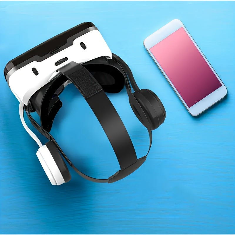 1pc VR Headset with Wireless, USB-Powered, Lightweight & Ergonomic Design for Extended Gaming Sessions, Compatible with PC/Smartphone - Ideal for Home Theater, Cinema-like Experience, Mobile Gaming Accessories, Sleek Virtual Reality Headset, Highquality