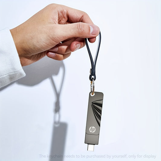 HP 64GB USB 3.2 Dual Interface Flash Drive with Type-C & USB-A Ports - High-Speed Metal Storage Device for Mobile, Computer, Tablet, and TV - Durable and Portable, Portable Storage Device|Modern Aesthetic|Durable Construction, USB Flash Drive