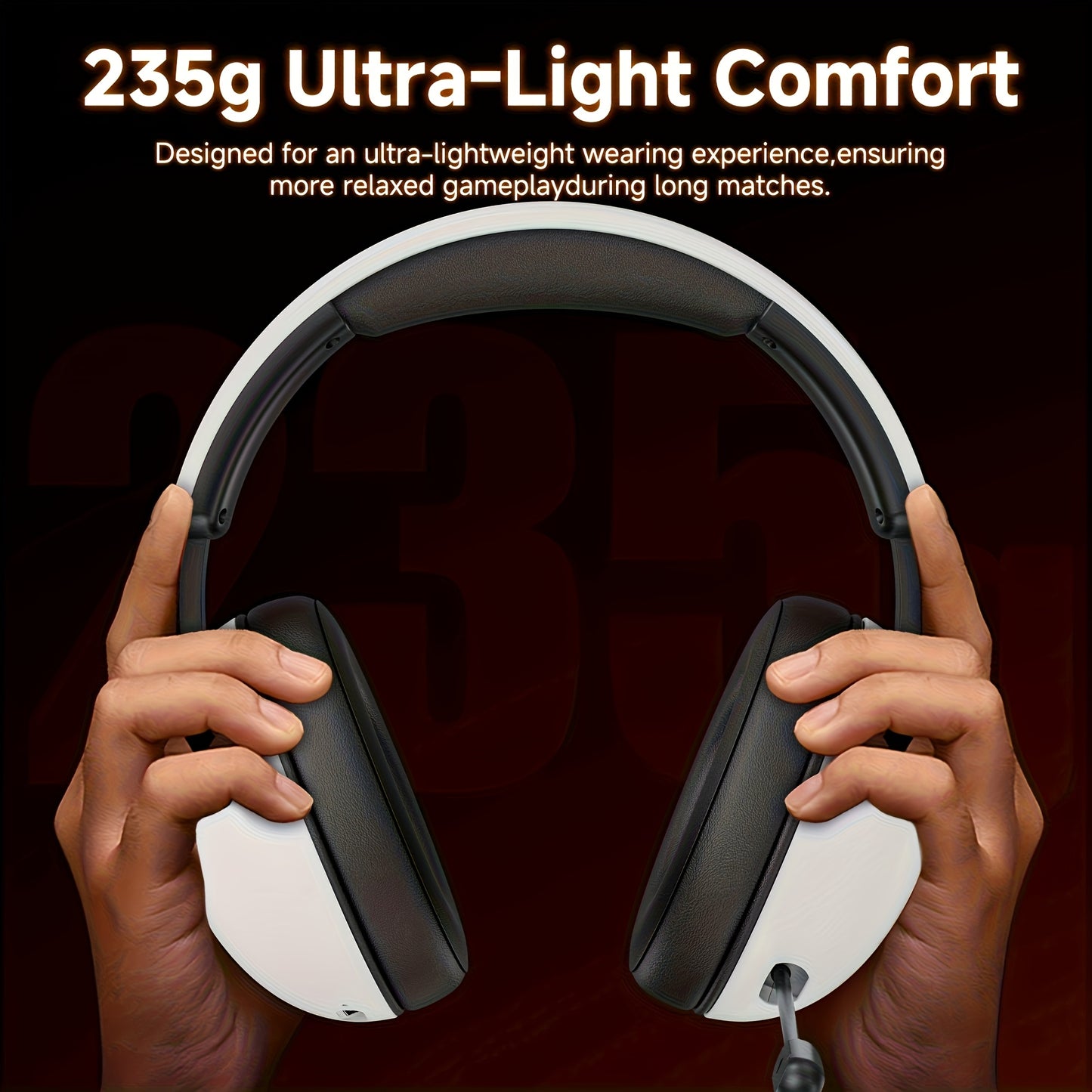 Ultra Cool Gaming Headphones, Wireless and Wired with Microphone, Suitable for Gaming and Music Recording, Wireless Ear Mics, Gift