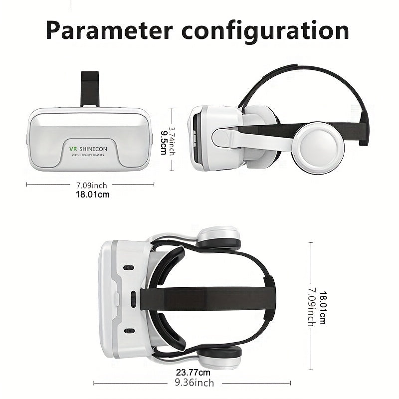 3D stereoscopic sound effect headphones, suitable for family members to watch movies, mobile phones to enlarge screens, VR glasses headphones, suitable for other recording equipment headphones