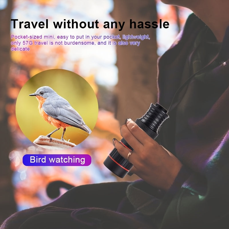 32X Portable Telephoto Lens for Smartphones - HD Optical Camera Attachment with Durable Rubber Construction, Compatible with Most Smartphones for Travel & Photography, Smartphone Lens Attachment, Sleek Design, Precision Focus Lens