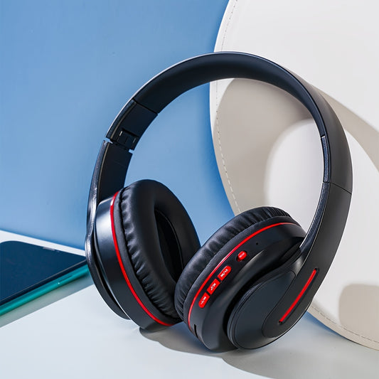 D-813 Wireless Over-Ear Headphones - HiFi Bass, Portable & Foldable, Long Battery Life, Hands-Free Calls, 3.5mm Jack, Soft Padded Earmuffs, Multi-Color Options, Ideal for Outdoor Sports