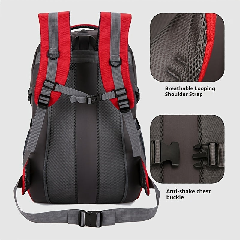 Outdoor Lightweight Hiking Backpack, Multifunctional Large Capacity Shoulder Bag, Unisex Outdoor Sports Trekking Camping Backpack, Durable Travel Storage Luggage for Business Trips