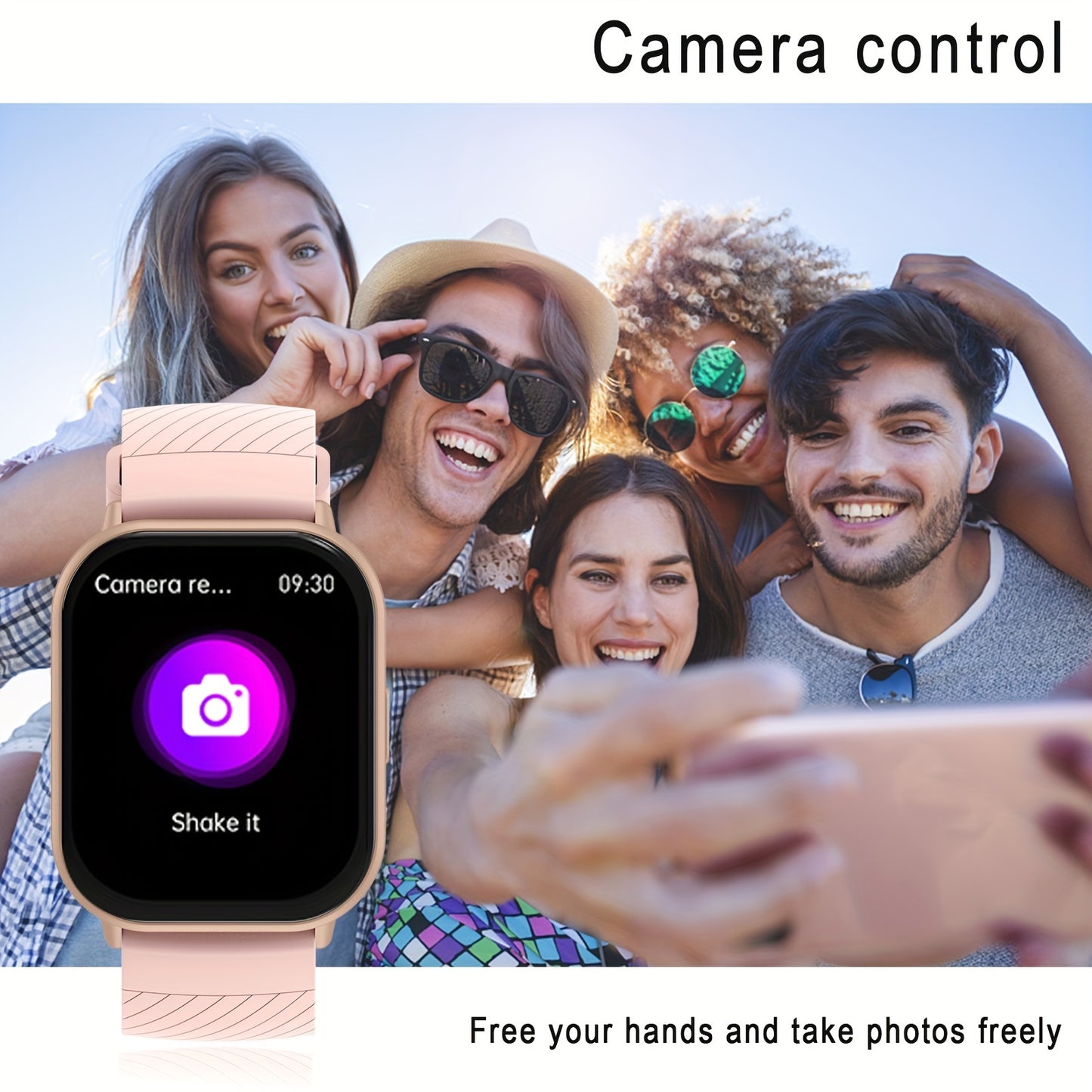 Zacharyer Sports Watch, Smartwatch, Wireless Calling/Dialing, Compatible with for iphone/Android, Multiple Sports Modes, Call Reminder And Rejection, Short Message Reminder, Information Reminder Viewing, Suitable for Men And Women, Sports Style Watch, Ch