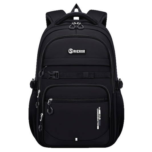 Men'S Nylon Casual Backpack - Large Capacity with Zipper Closure, Multiple Compartments & Pockets, Durable Unisex School, Travel, Commute Bag for High School, Middle School, Business, Daily Use, School Bag, Modern Backpack, Versatile Backpack