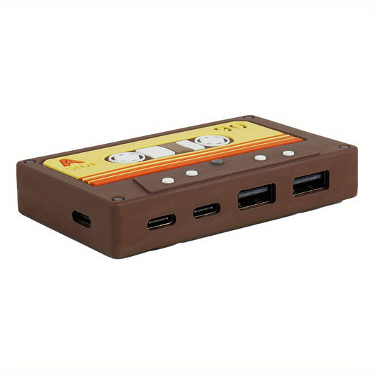 Creative Tape-Shaped USB Hub, a Cute Desktop Ornament with a Multifunctional 4-Port Hub, Plug And Play Without Drivers, Perfect for Expanding Your Computer And Phone Accessories.