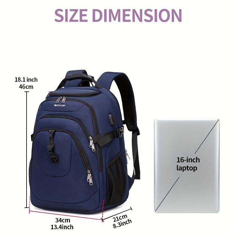 Shoulder Bag, School Bag, Business Durable Backpack, Waterproof Student Backpack, Travel Laptop Backpack for 43.18 cm Laptop