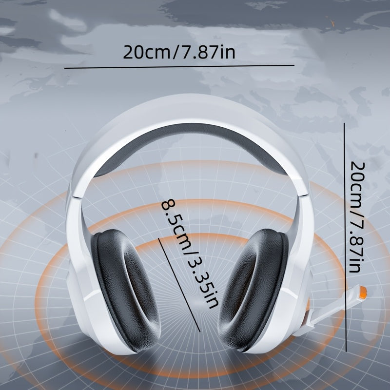 New USB-A Wired Over-Ear Gaming Headphones with Type-C Adapter, Noise Isolation & 3D Sound Positioning, Volume Control, Braided Cable, Comfort Ear Cushions & Adjustable Headband for PC, Laptop, Mobile Phone, Gamer Headphones, Pc Audio Gear, Sleek Headpho