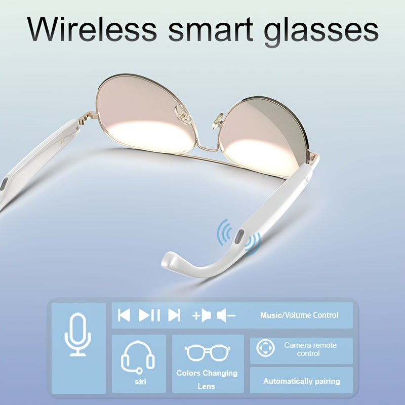 New Smart Glasses - Long standby time, built-in HD sound quality, can answer calls, play music. Anti-blue light glasses, suitable for a variety of scenes, office//driving, are the best gift for friends.