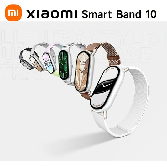 Xiaomi Smart Band 10 1.72" AMOLED display with symmetrical ultra-thin bezels Unlock new horizons 1500 nits HBM brightness Glanceable in any light Premium metallic body