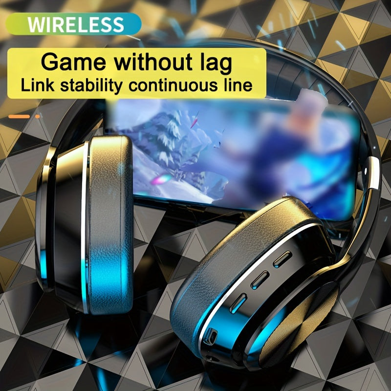 Wireless Over-Ear Headphones with HiFi Sound & Deep Bass, Portable Folding Design, Wireless 5.0, Hands-Free Calling, TF Card Playback, Soft Padded Ear Cups, Long Battery Life for Outdoor Sports & Exercise, Exercise Headphones | Modern Wireless Headphones