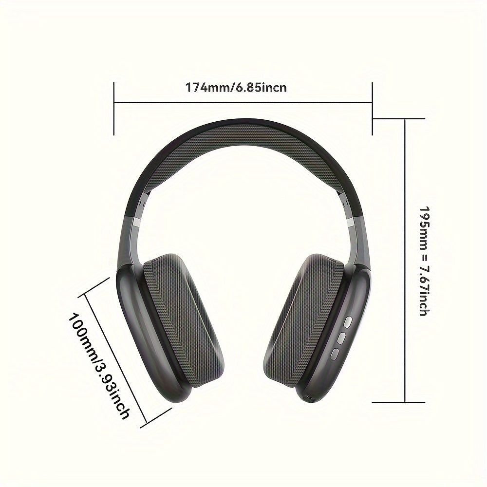 Full Coverage Over-ear Wireless Headphones, Ultra-long Battery Life, Retractable, Foldable, Rotatable, Portable, Wireless Headphones With Microphone, Suitable For Travel Bass Over-ear Wireless Headphones.