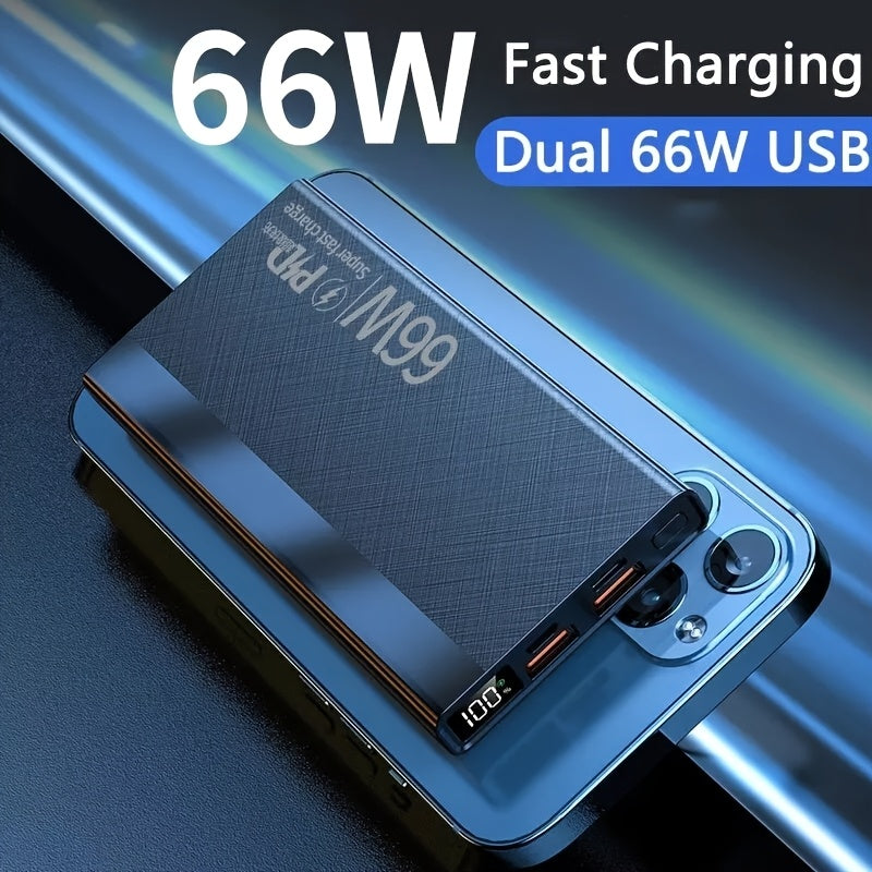 66W 20000mAh Power Bank Fast Charging Portable Charger External Battery PD 18W