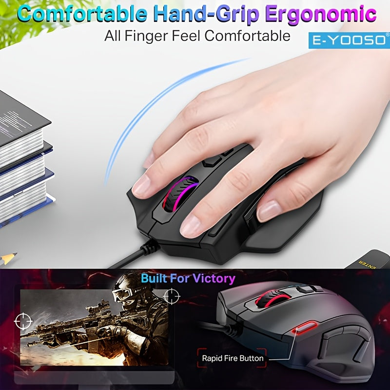 1pc Wired Optical Mouse with USB Interface - Ergonomic Design for Right-Handed Users, Ideal for Business and Home Use, Compatible with Laptops and Desktop Computers, Mouse Movement Trigger Volume Control, Mouse Aesthetics | Sleek Appearance | Smooth Oper