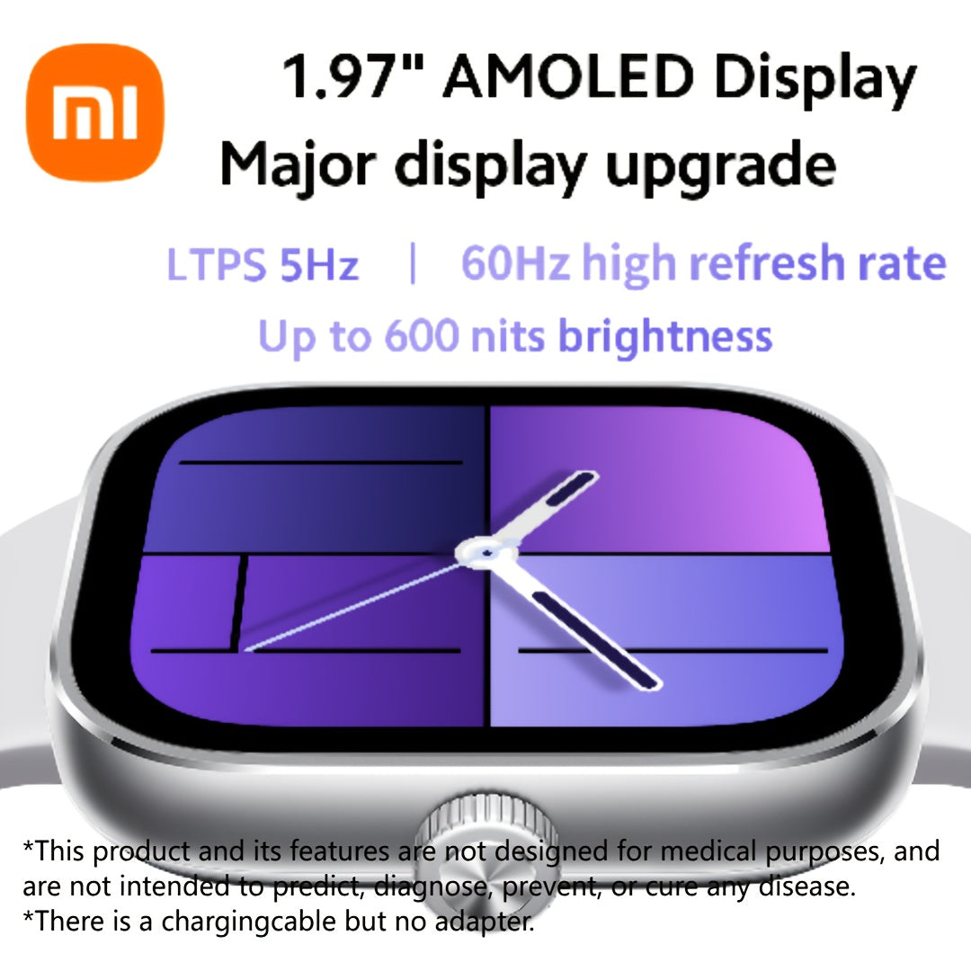 Xiaomi Redmi Watch 4, 1.97" AMOLED Display, 60Hz Refresh Rate, 600 Nits Brightness, 470mAh Battery, 200+ Stylish Watch Faces, Built-in Multi-system GNSS, Security Protection, Health Monitor