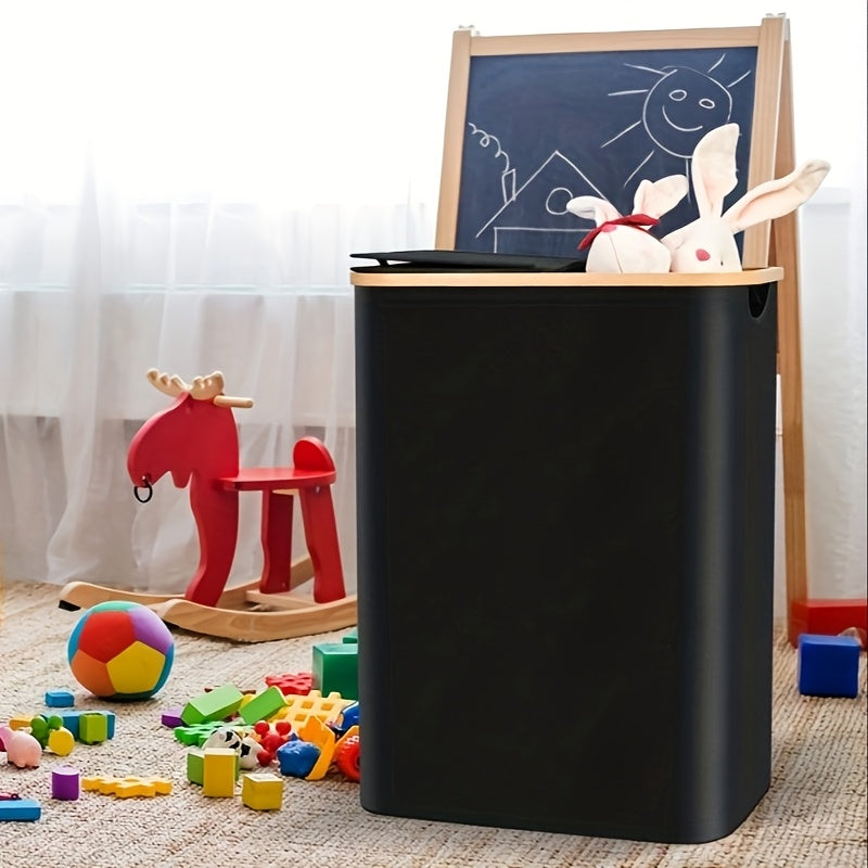 Double-Layer Laundry Basket with Lid - Large Capacity, Includes 2 Removable Washable Mesh Bags, Durable Fabric Clothes Storage Bin, Modern Style, Foldable Space-Saving Dirty Clothes Organizer, Laundry Room Accessory, Laundry Baskets