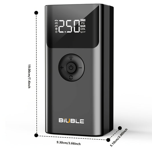 BIUBLE 8000A Peak 2-in-1 Car Jump Starter With Air Compressor, With Display Screen, Smart Jump Clamps, Inflation Accessories, LED Light. Suitable For All Gasoline And Diesel Engines - Motorcycle Cars, SUV, Pickup, Truck - Quick Start Dead Battery