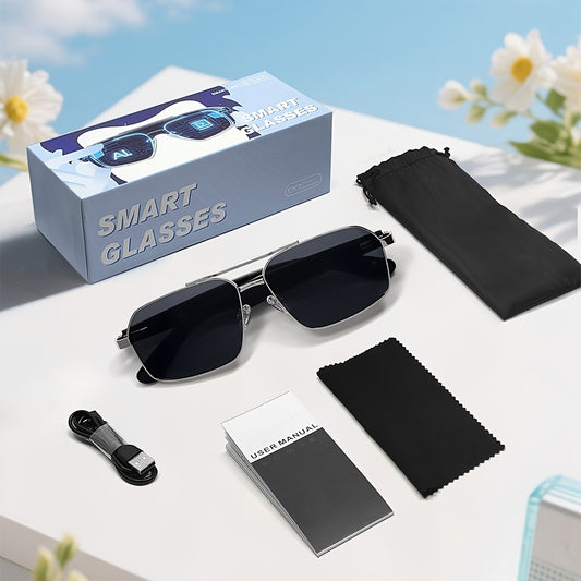 COIUSOR Smart Wireless Calls Glasses, AI Translation Smart Glasses, with Headphone HIFI Sound, Smart Music Glasses, Wireless Calls, Music Playback, Touch Control, Music, Calls, Driving, Gift for Friend - for men and women, Versatile Eyewear