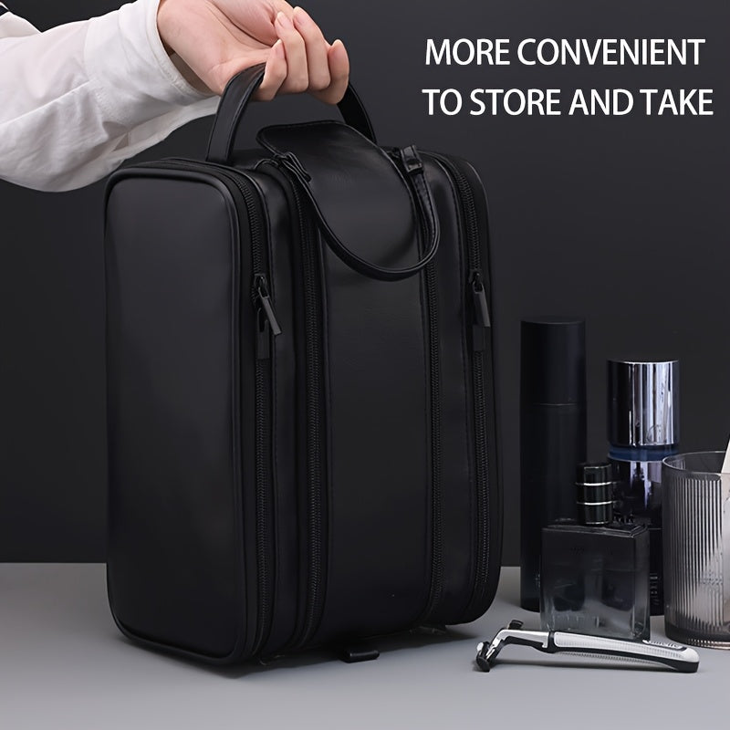 1pc HEART LEAF Multifunctional Lightweight Travel Organizer Bag - Brown Synthetic, Zipper Closure, Compact Design for Camping, Hiking & Outdoor Adventures, Hiking Gear, Minimalist Style, Sturdy Construction