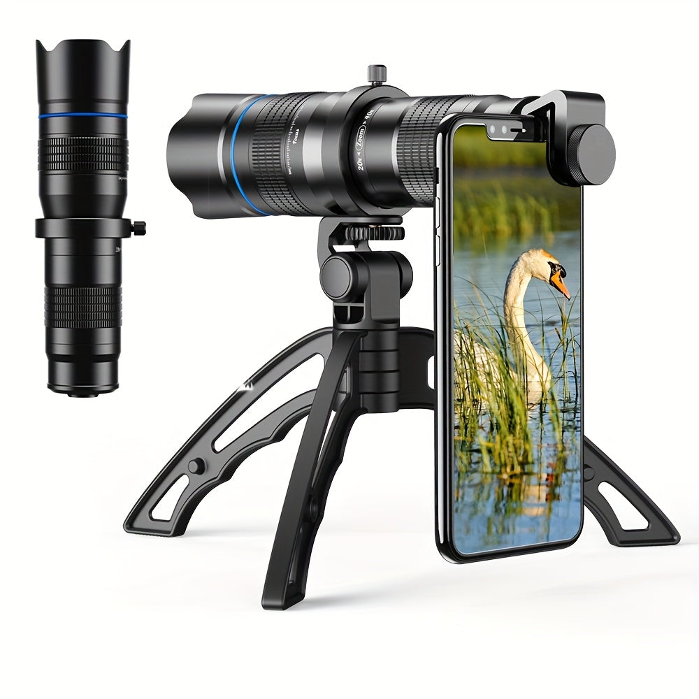 APEXEL 20-40X Zoom Phone Lens, Professional Telephoto Lens for Smartphone Photography, External Smartphone Camera Lens with Tripod, High Magnification Phone Lens, Universal Phone Clip Compatible with iPhone,, Huawei, Xiaomi, and Other Smartphones, for Co