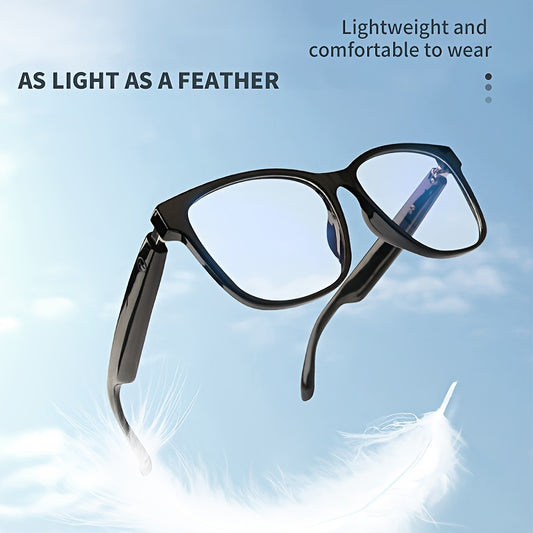 KOIPSSE Smart Glasses for Android Phones with Audio, Suitable for Women'S Fashionable and Versatile, Unisex Adult Sports Holiday Gift, HIFI Sound Playback, Answer Calls, Dual-Touch Polarized Glasses with UV Protection and Blue Light Filter