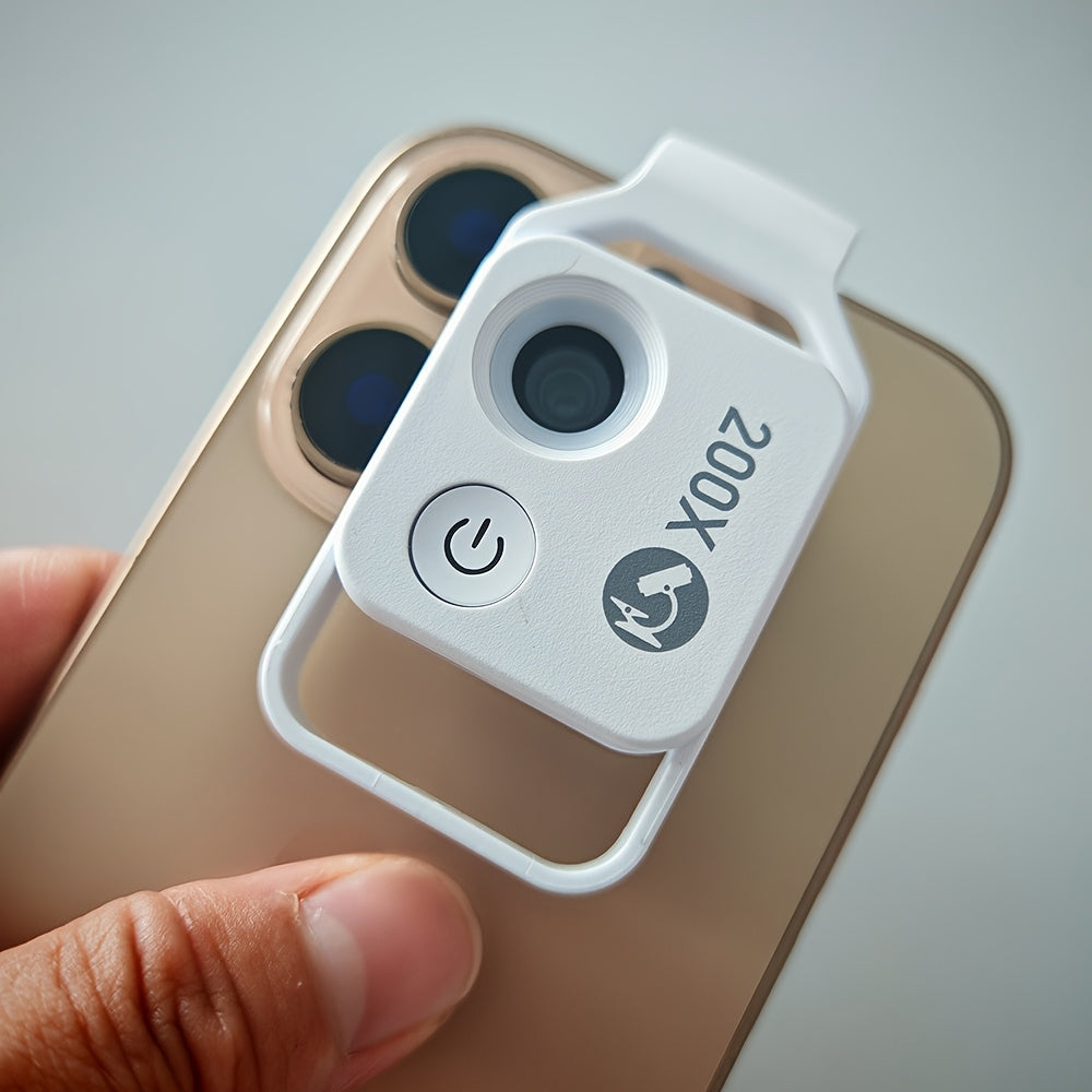 APEXEL 200X Phone Mini Pocket Microscope with CPL Clip-On Lens & LED Light, Universal USB/Battery-Powered Microscope for iPhone & Almost All Phones - High Definition, Easy to Use, Perfect for Hobbyists, Photographers & Youngsters, Photo Shoot Accessory |