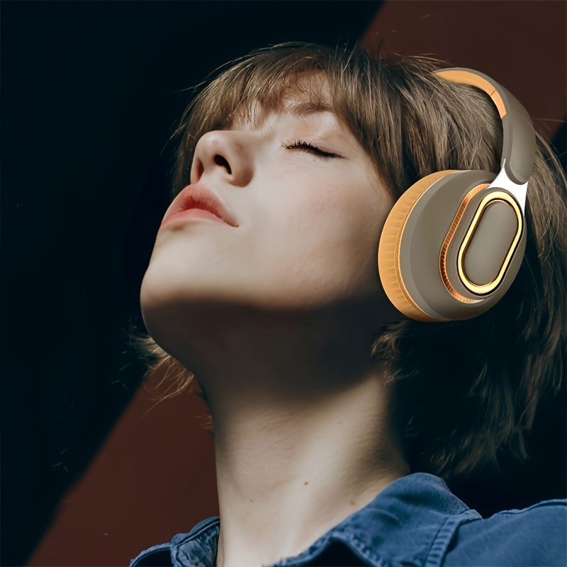 H7 Wireless Head-Mounted Light Headphones, Hifi Heavy Bass Headphones, Mobile Portable Outdoor Sports Headphones, Wireless Transmission, Multi-Function Headphones Support Wireless Connection, TF Card Playback, Hands-Free Calling, Strong Bass, Soft Earmuf