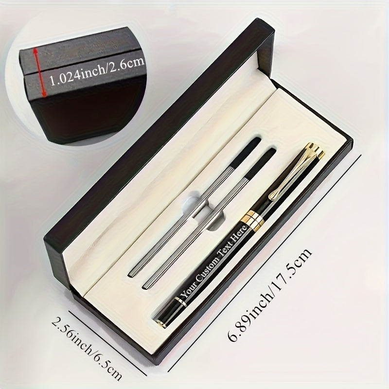Customizable Luxury Ballpoint Pens, The Ideal Gift Set for Both Men And Women, Perfect for Professionals in an Office Setting. Comes in an Elegant Gift Box with Black Ink Refills And a Line Width of 0.5Mm.