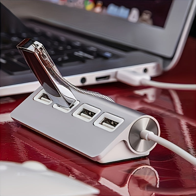 VVIA Aluminum USB 2.0 Hub: 4-Port Mini Multiple USB3.0 HUB Port Expander for PC and Laptops - High Speed, USB Powered, Compatible with USB Devices