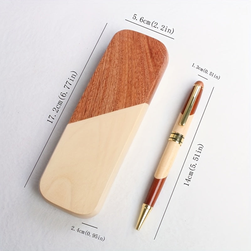 A Personalized Luxury Wooden Ballpoint Pen Set, Perfect As a Gift for Weddings Or Holiday Gatherings, Featuring a Smooth Writing Tip And Engraved with a Name, Making It an Ideal Choice for Birthdays, Father'S Day, Mother'S Day, And Christmas.