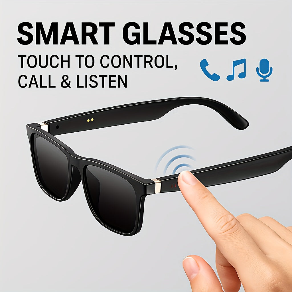 Smart Audio Glasses with Touch Control, Stereo Sound, Wireless 5.4, Noise-Cancelling Microphone, Magnetic Charging, Long Battery Life, Unisex Glasses