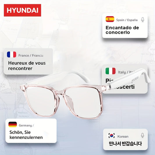for HYUNDAI 2025 Authentic new model C8PRO AI Translate language glasses Fashion Glasses shades Wireless Bluetooth headphones Black and stylish suitable for business office students daily travel and tourism the first choice for holiday gifts