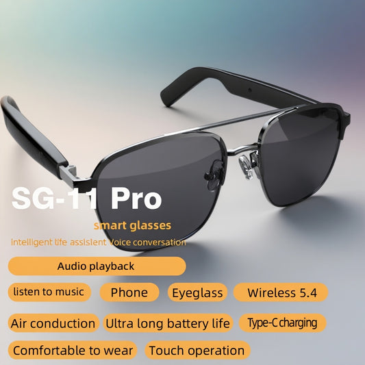 2025 New Smart Audio Glasses: Open Stereo Sound, Touch Control, HD Music Quality, Magnetic Interchangeable Lenses for Driving & Sports – Stylish and Practical with All-Day Battery Life