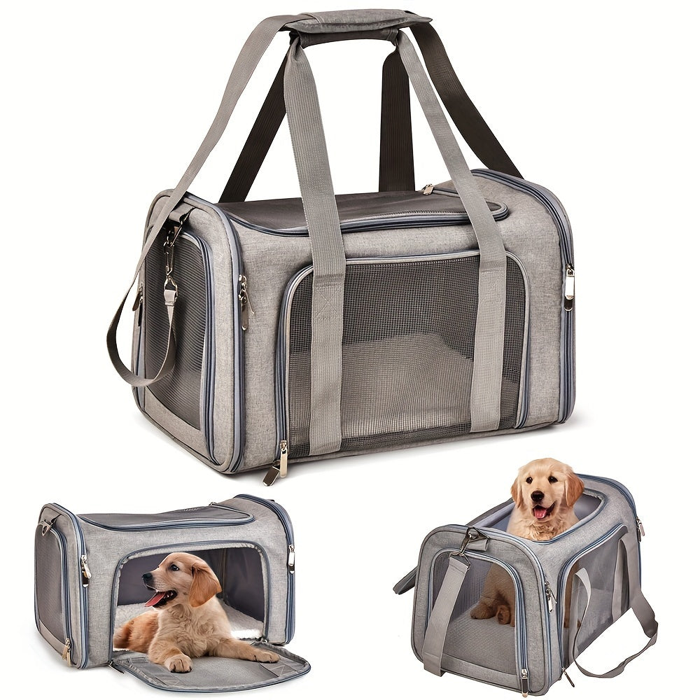 Dog Carriers for Small And Medium Dogs Puppies Up to 6.8 KG, Airline Approved Soft Sided, Collapsible Travel Puppy Carrier