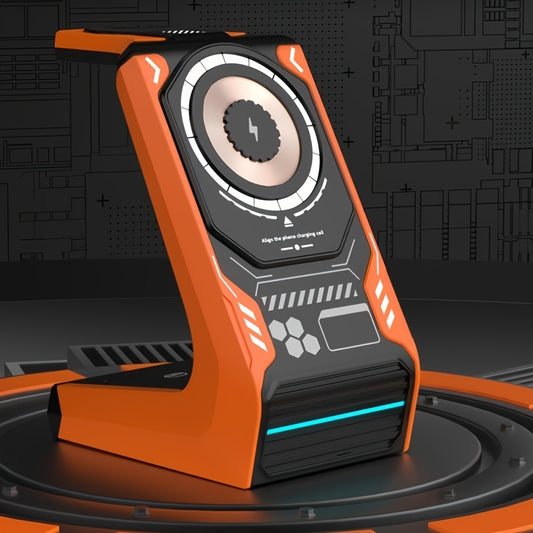 1 Wireless Magnetic Charging Station - 3-in-1 Wireless Charger Stand for Watch, Headphones, Phone Suitable for iWatch, iPhone 16 15 14 13 12 Pro Max with Holder Available in Black/Orange/White