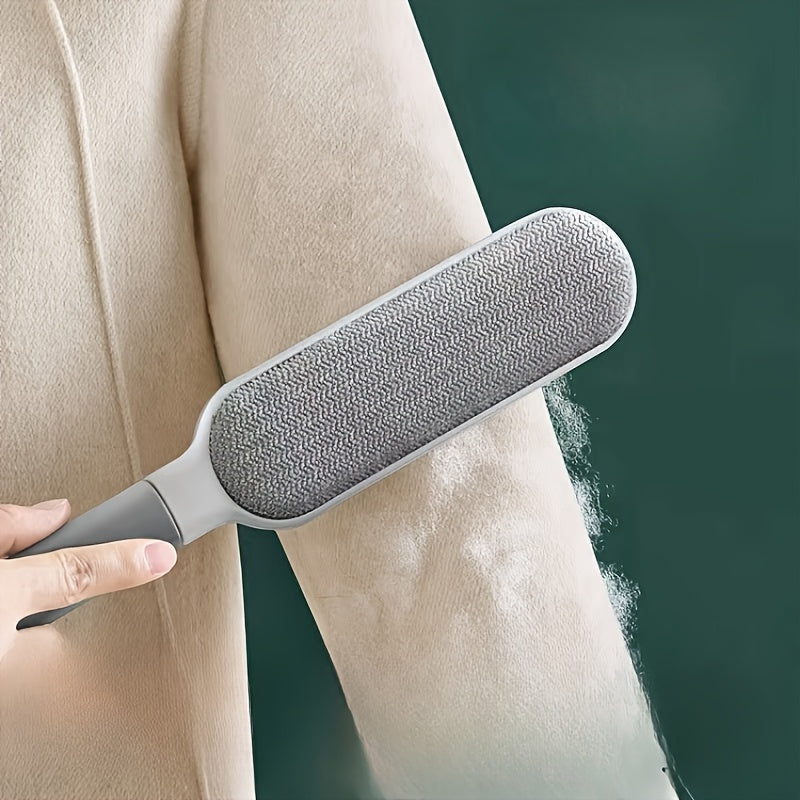 1pc Reusable Double-Sided Lint Roller - Manual Electrostatic Lint & Pet Hair Remover Brush for Clothing, Furniture, Bedding, Carpets - Portable No Power Needed, Bedding Cleaner, Compact Design, Plastic Handle