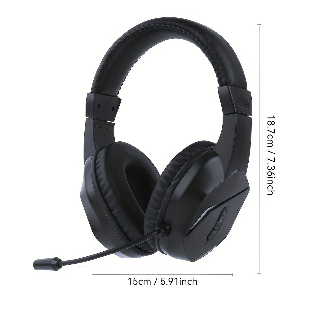 URIZONS Traffic Headset Wireless BT5.4 On Ear RGB Lighting Glowing Headphone Call Center TWS Earphones with 270 degree rotatable microphone and USB C Charging interface for business/Driving/Gaming