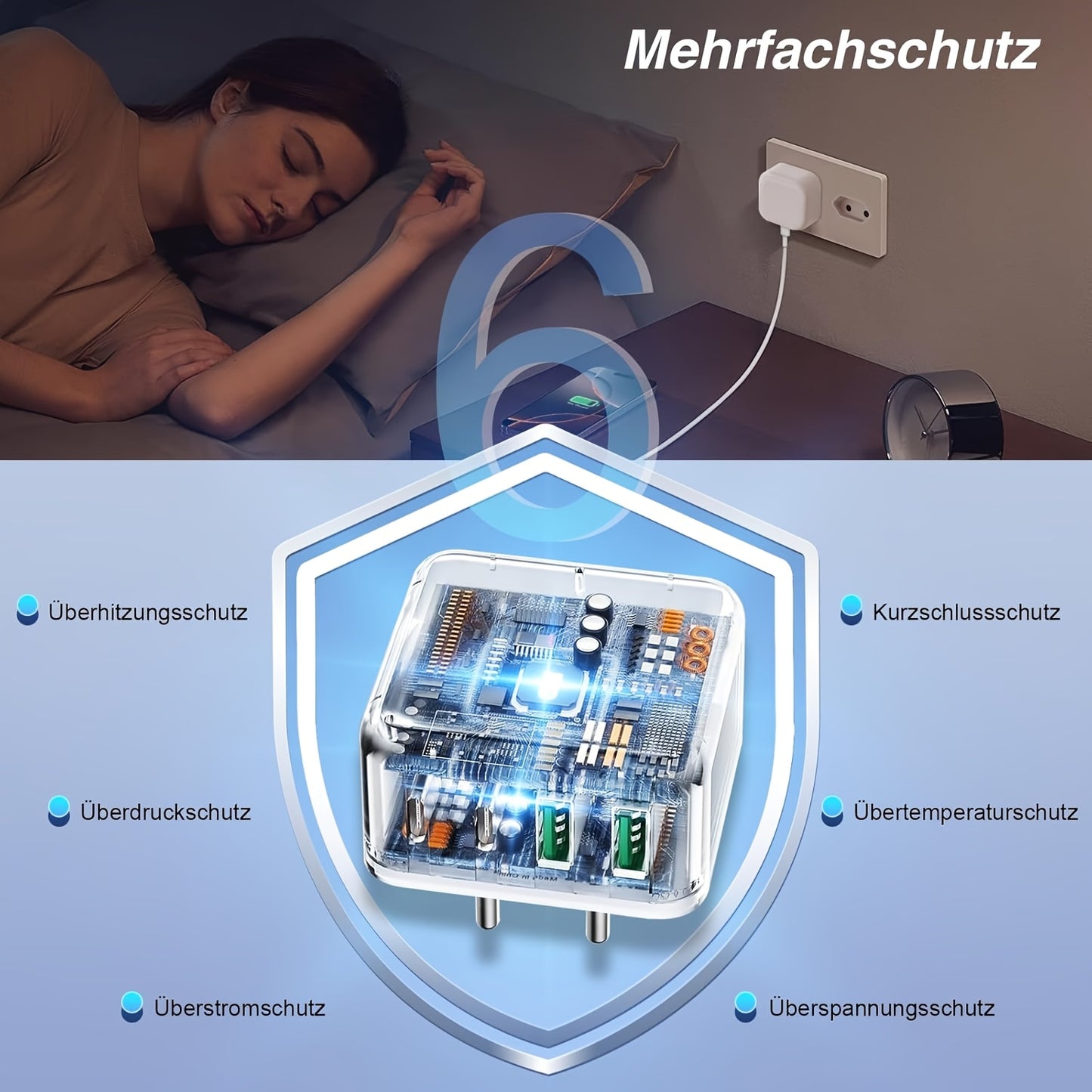 1Pce AU Plug 4-IN-1 2025 New Charger USB A+C Charger Block Thin Flat 40W 4-Port Wall Charger 1pc PD+QC Fast Charger Cube, Compatible with iPhone 16/16 Pro/15/15 Pro/14/13, Airpods, Samsung