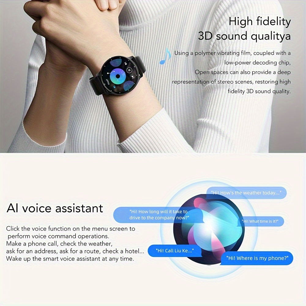 Purspo Smart Watch (Making/Answer Call) for Women Men, Wireless Calling Smartwatch with Multi-Sport Mode, Weather Forecast, Ai Voice Control, Music Playing Control, Sport Watch Compatible for iPhone And Android Phones