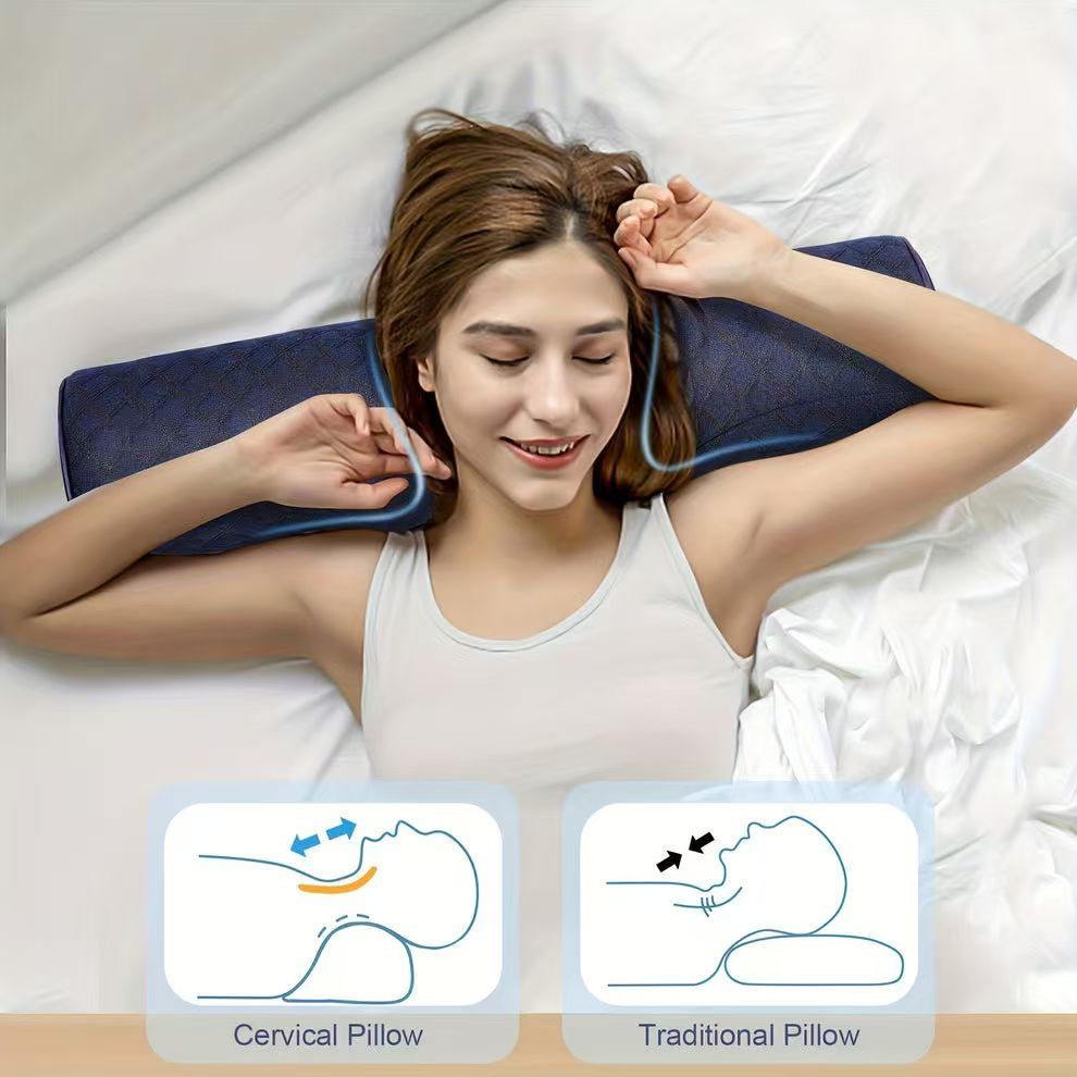 1pc Cervical Support Pillow - Ergonomic Neck Care for On-the-Go Comfort & Instant Relaxation Products,Leg Cushion