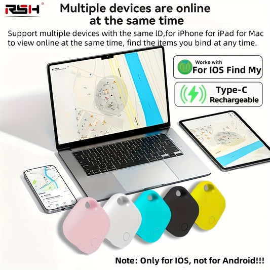 for Air tags Rechargeable, for IOS Smart tag Tracker(Not for Android), key tracker Works for iPhone Find My app, Worldwide Tracking Item Locator Anti-lost Smart Tracker, suitable for wallet, pet, Luggage, Backpack, Suitcases and More, item locator Privac